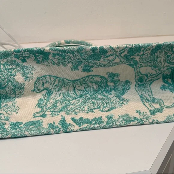 NEW 2024 Christian Dior Medium Jade Green Dioriviera Book Tote Handbag - Picture 5 of 11